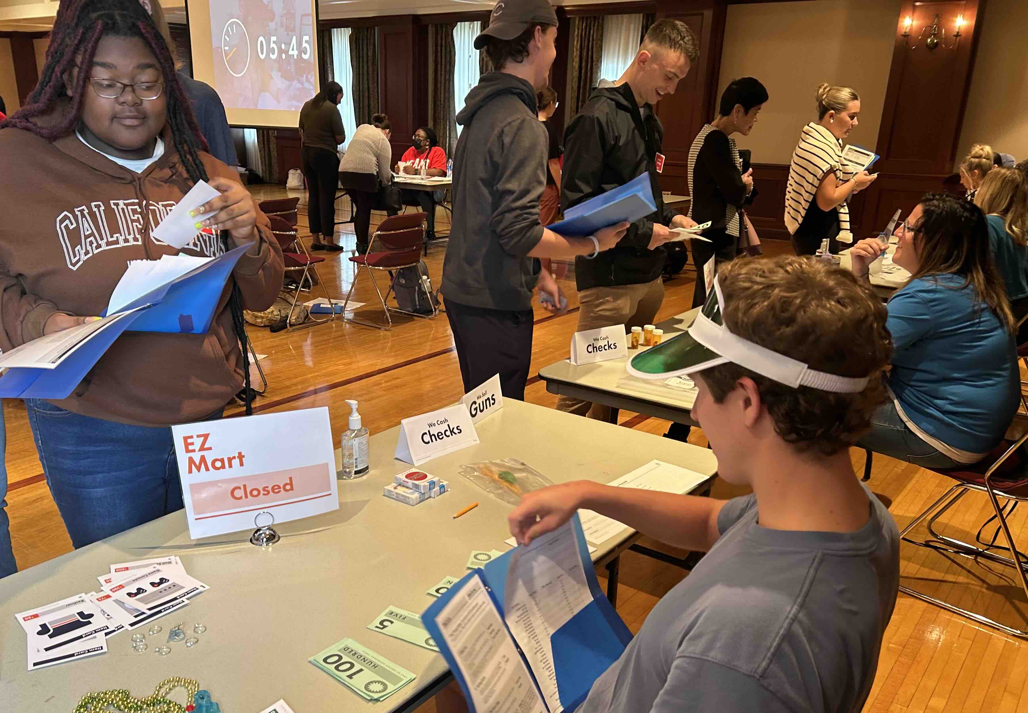 Student takes part in Reentry simulation activity